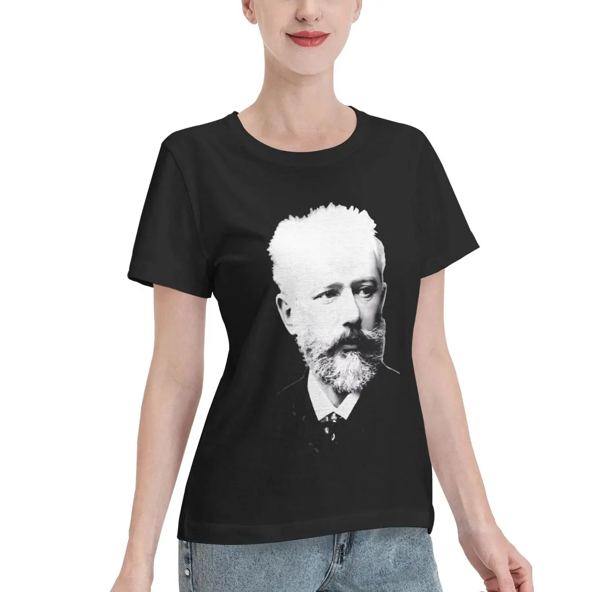 Cheap Pyotr Ilyich Tchaikovsky - Great Russian Composer Women's T-shirt Trendy Slim Friendly Top