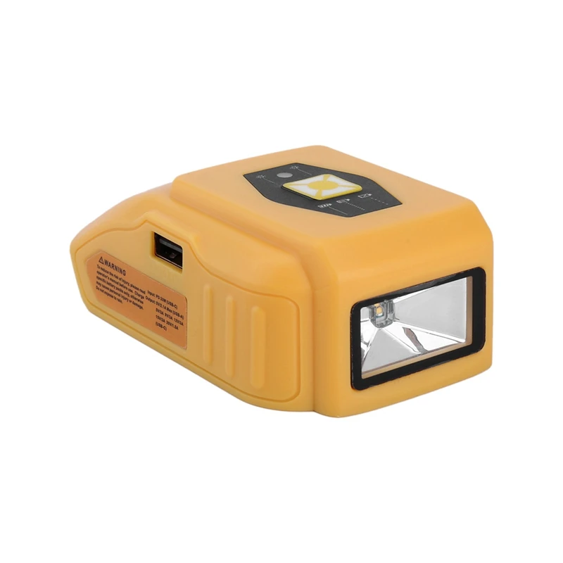 

Power Source Converter For Dewalt 20V Battery Adapter With USB DC 12V LED Work Light Li-Ion Battery Adapter