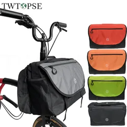 TWTOPSE 15L Bike S Bag  For Brompton 3SIXTY PIKES Folding Bike Bicycle Fit 14 Inch Laptop With Rain Cover Classic Messenger Bag