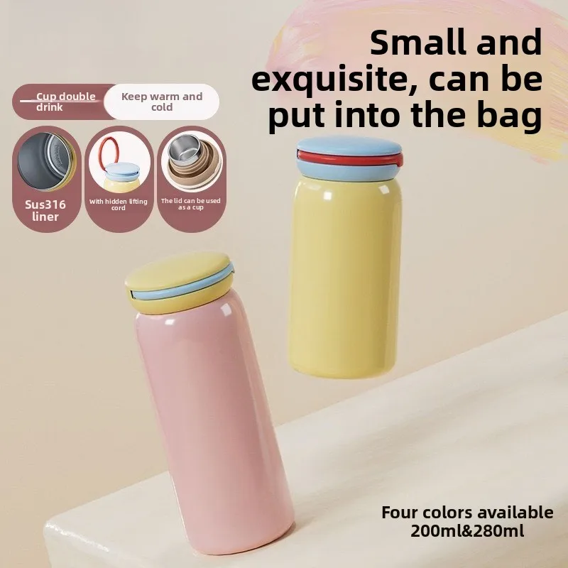 

Термокружка из нержавеющей стали 316 для студентов - мини-бутылка для воды 7/10 унций - портативная бутылка для холодной/горячей воды для активного отдыха и спорта