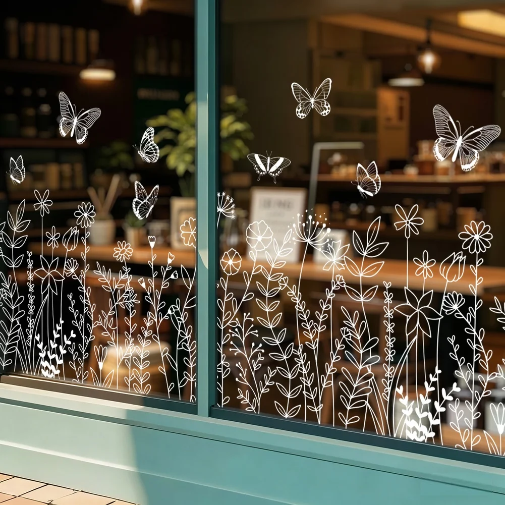 for static Cling Sticker Window Decals Window Decoration Spring Butterfly Design for static Cling Technology For Windows For