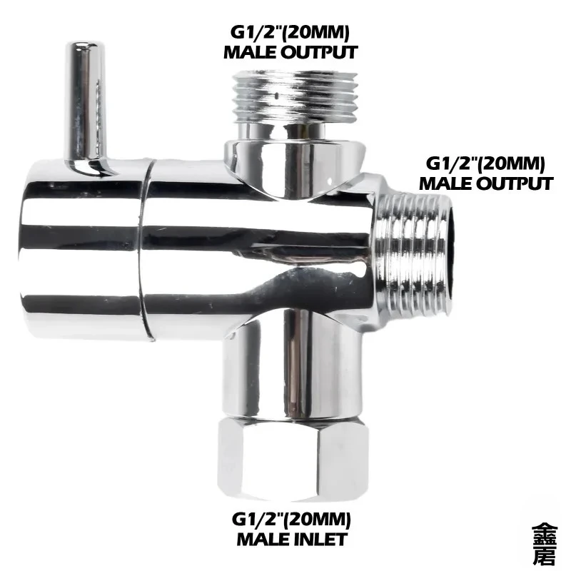 3 Way Shower Head Diverter Valve G1/2 Three Function Switch Adapter Connector Head faucet Bathroom Accessories 3 Way Shower Head - view 4