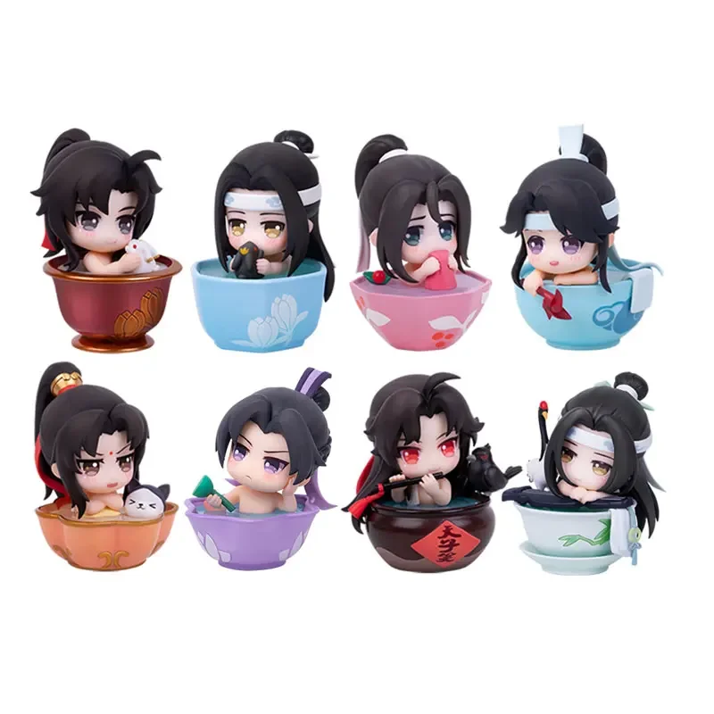 

Genuine Mo Dao Zu Shi Wei Wuxian Lan Wangji Jiang Cheng Jin Ling Q-version Action Figures Summer Muge Anime Doll Peripheral