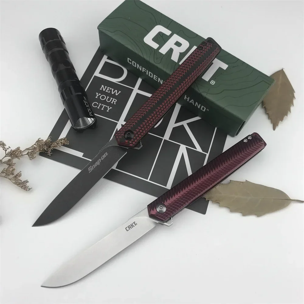 CRK K820BXP Pocket Assisted Flipper Folding Knife 8Cr13Mov Plain Blade G10/Aluminum Alloy Handles Outdoor Camping Hunting Tool