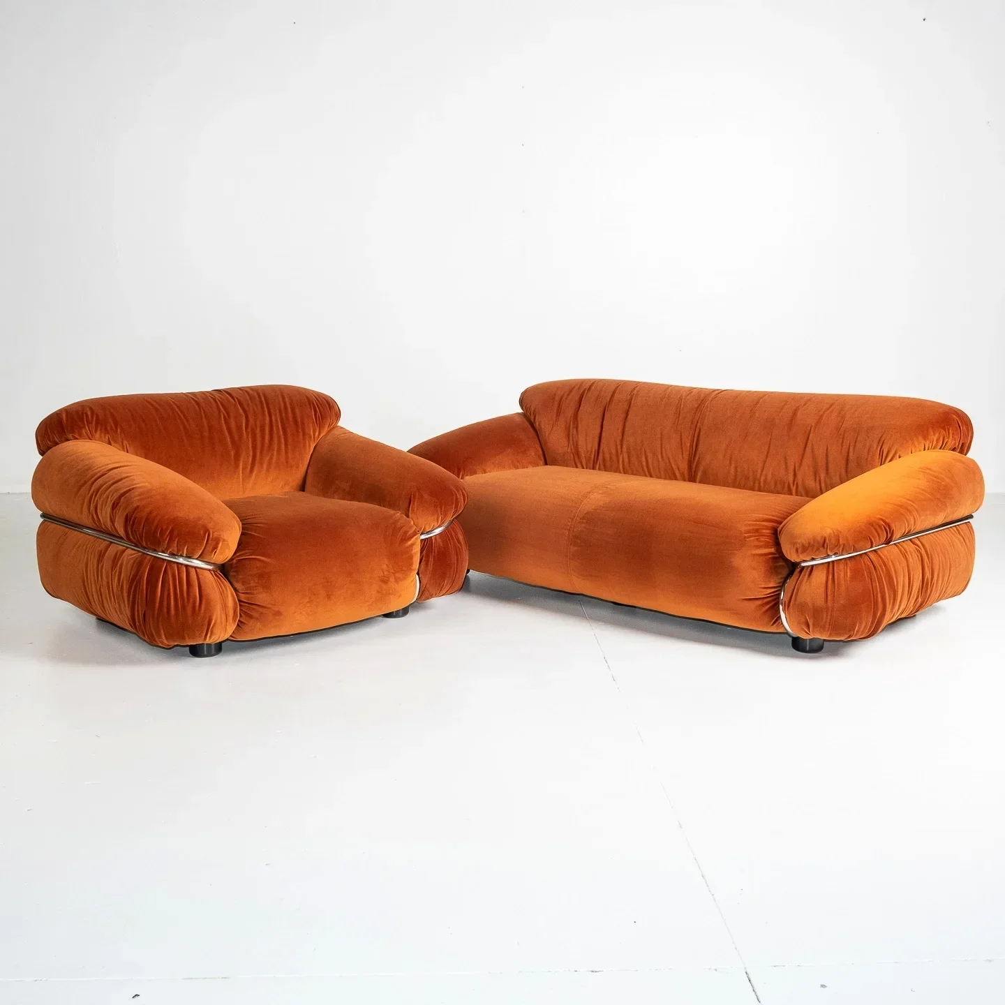 Modernes, minimalistisches Sofa-Set für Hotel, Wartezimmer, Wohnzimmer, Boucle-Samt-Leder, modulares 3-Sitzer-Sofa