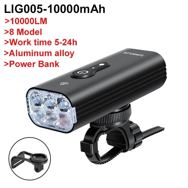 NEWBOLER 10000mAh Smart Fietslicht Front 10000LM Fietslicht Waterdicht USB Opladen MTB Road Fietsen Lamp Fiets Accessoires