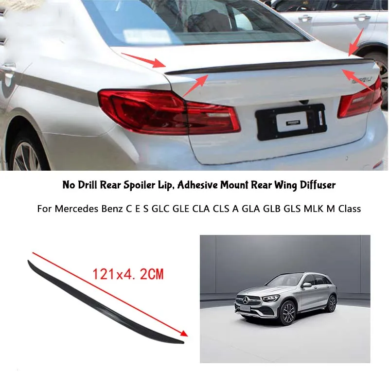 For Mercedes Benz C E S GLC GLE CLA CLS A GLA GLB GLS MLK M Class Rear Wing Lip Car Rear Trunk Boot Lip Spoiler Wing