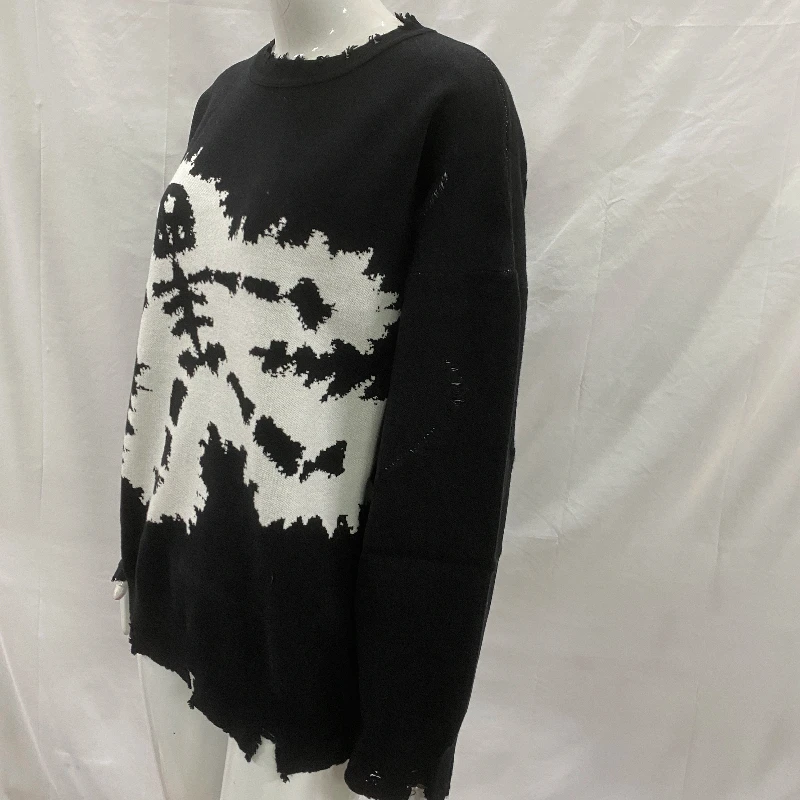 Maglione lavorato a maglia jacquard alla moda con scosse elettriche per piccole persone Maglione unisex allentato di lusso da strada personalizzato