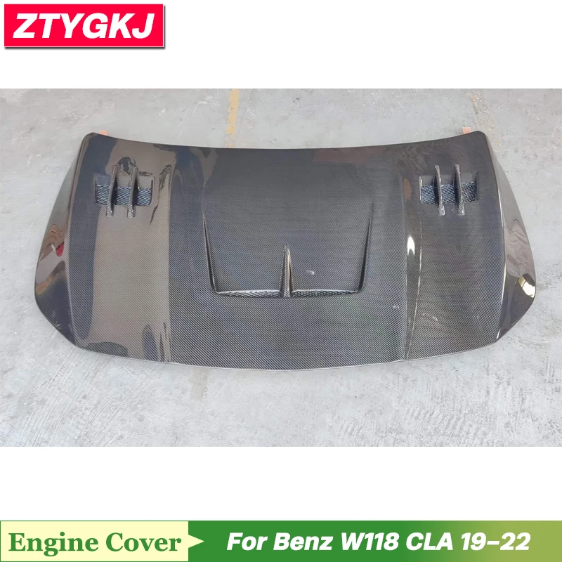 

High Quality Carbon Fiber Material Engine Cover Bonnets Hoods For Mercedes Benz W118 CLA45 CLA 2019-2022