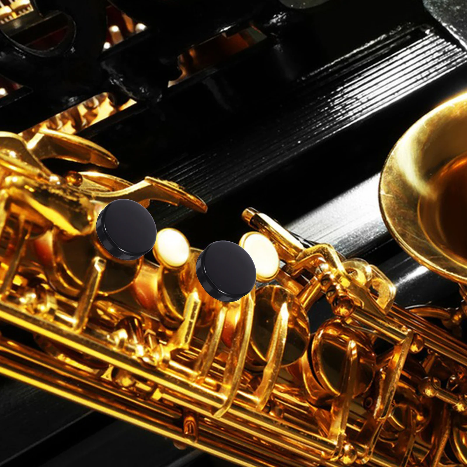 

2pcs Saxophone Thumb Rest Cushion Silicone Black For Alto Tenor Soprano Comfortable Fit Durable Replacement Parts Accessory