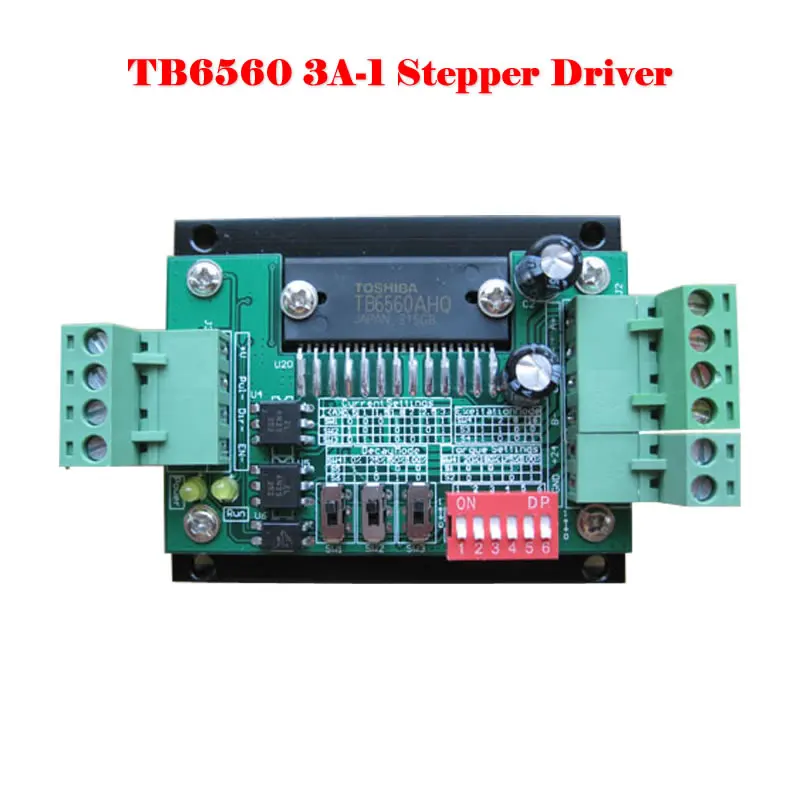 محرك متدرج سائق TB6560 3A-1 لوحة رقمية وحدة تحكم تيار أحادية المحور 10 ملفات الجهد AC30-80V لآلة الحفر