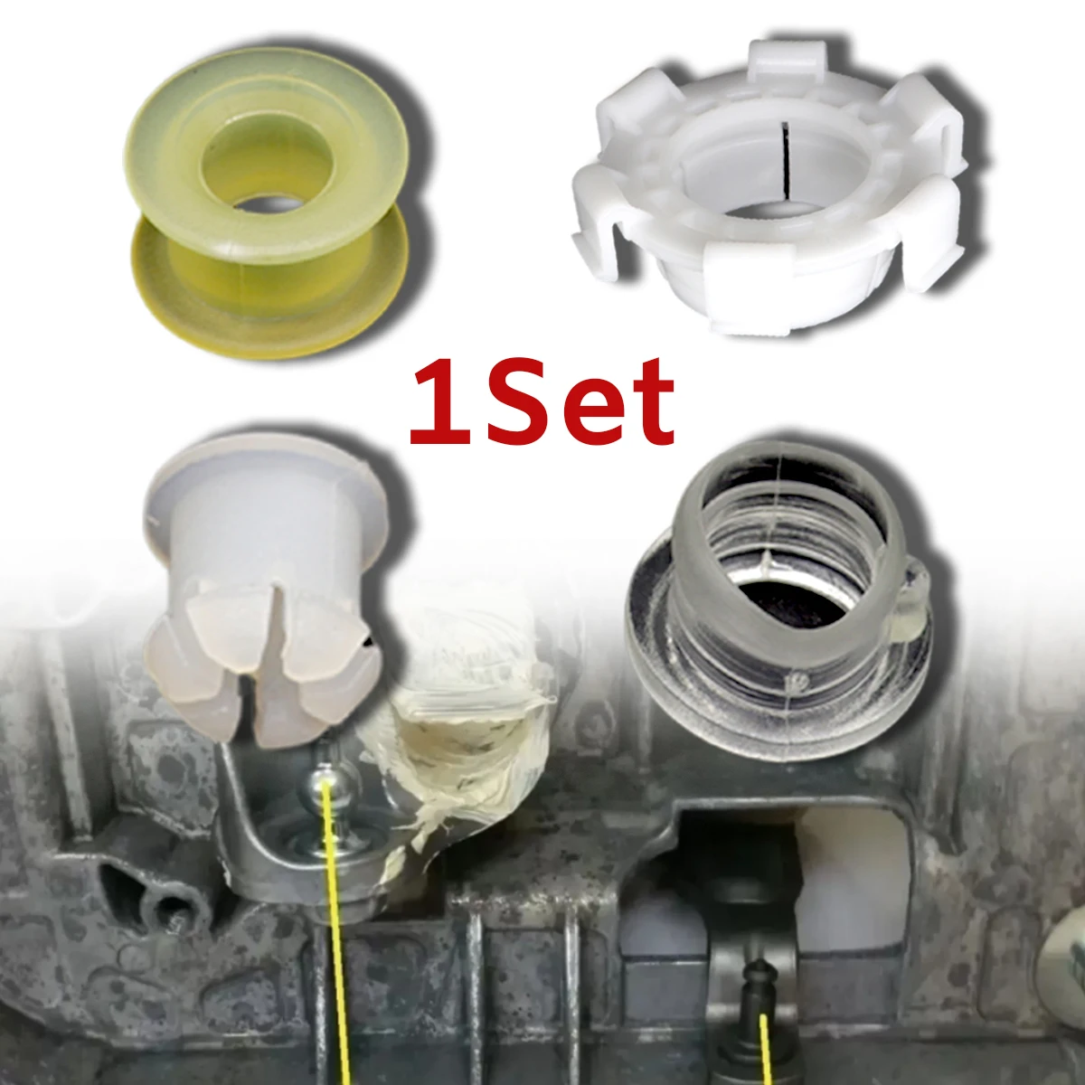 

For VW Jetta 1999-2012 MT Golf Bora Gearbox Shifter Lever Cable Bushing End Linkage Assembly Selector Rubber Sleeve Repair Kit