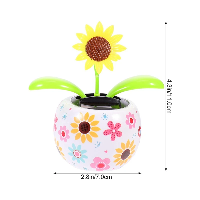 Sunflower Solar Dancing Flower Solar Toys Solar Powered Swinging Animated Dancer Toy Office Desk Car Decoration For Car Durable