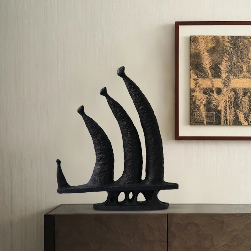 Abstract Human Figure Decorative Sculpture for Modern Minimalist Wabi Sabi Style Living Room Lobby TV Stand Entrance Table