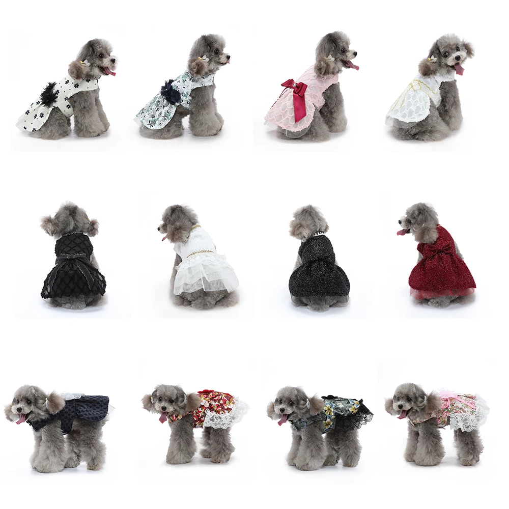 

Princess Wedding Skirt for Dogs, Soft Lace Dresses, Puppy Lady Clothes for Girl, Yorkshire Dog, Luxury