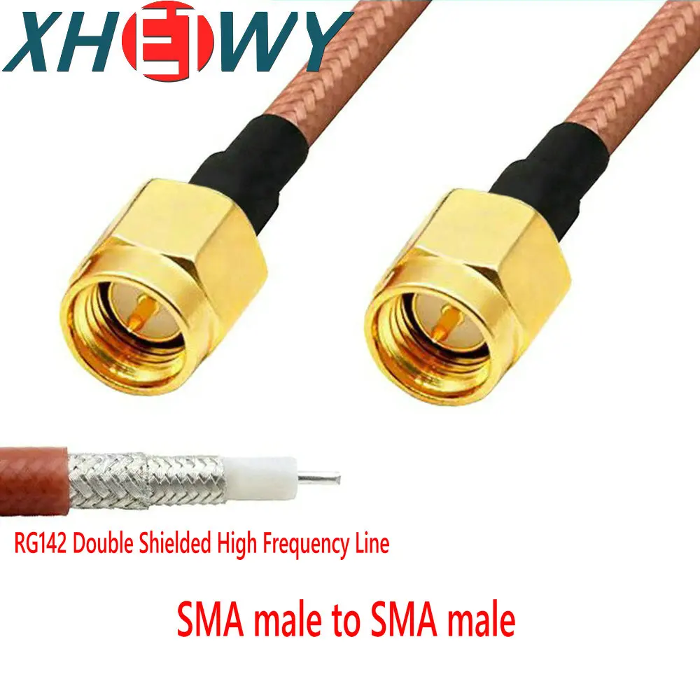 

RF cable SMA male to SMA male connector coaxial line 50-3 adapter SMA-J extension line RG142