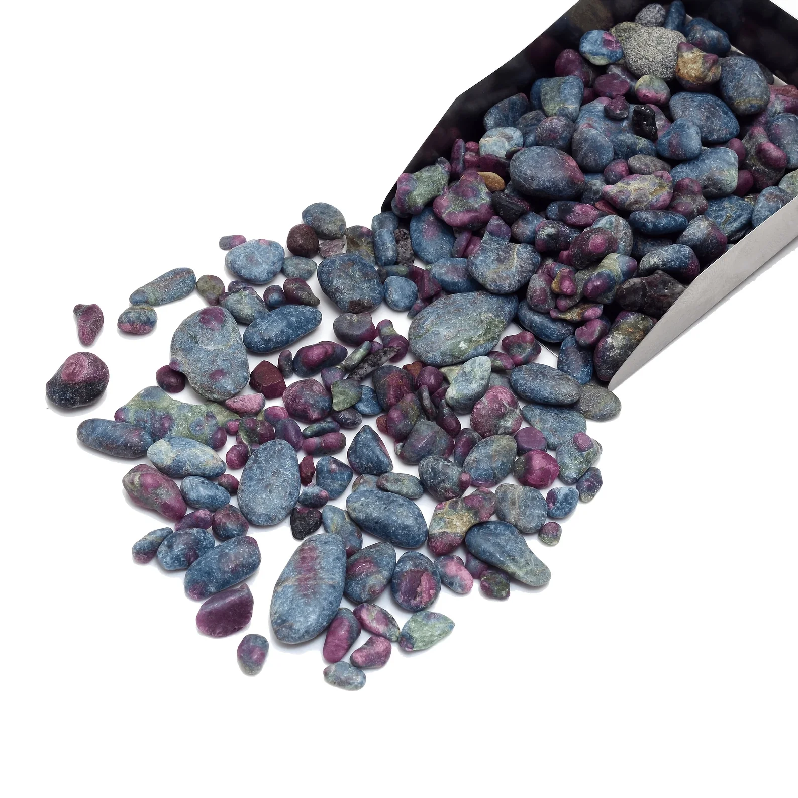 Red Blue Green Gemstone Stone chips  UV Fluorescence Reaction Home Decoration Stone Mineral Specimens
