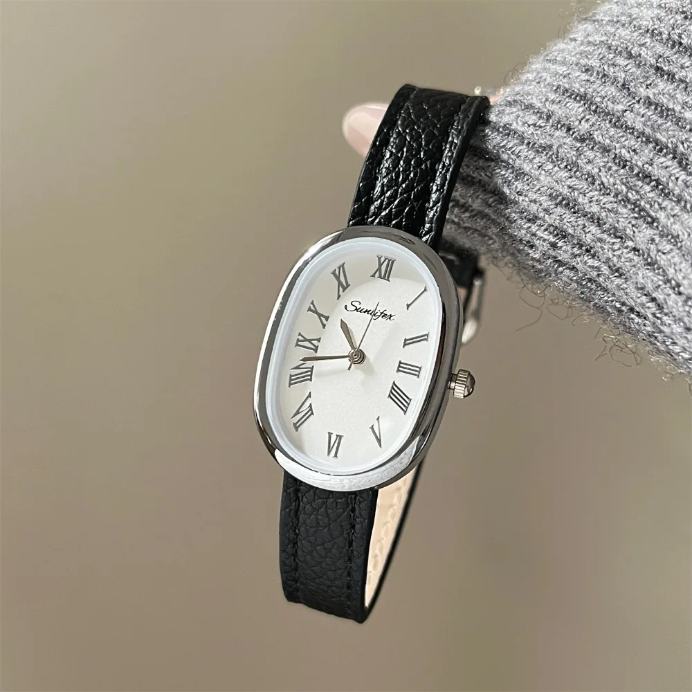 Regalos Navideños Watches for Woman Vintage Ladies Watch Oval Delicate Roman Gold Hands watch שעון יד לנשים