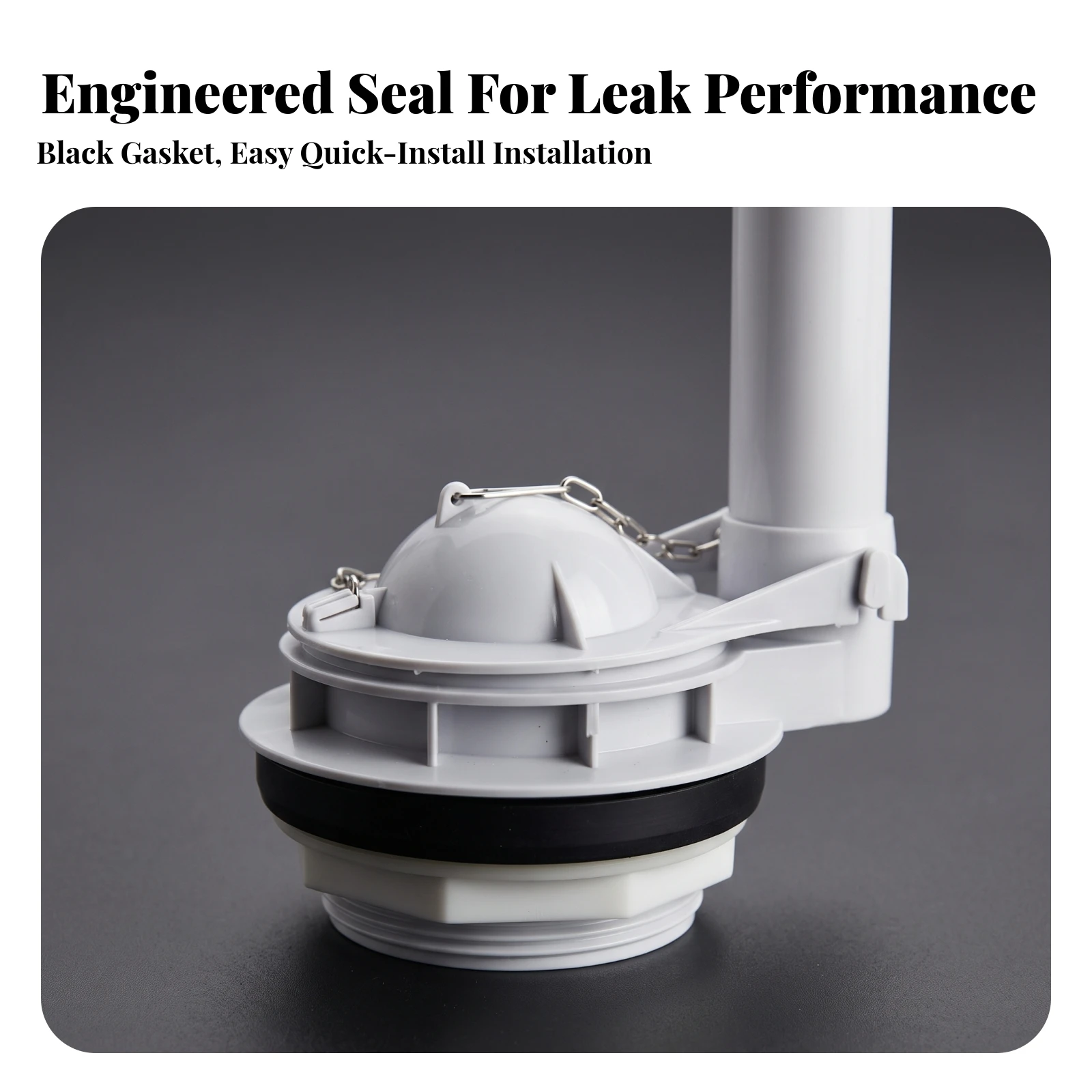 Toilet Flush Valve Compact Split Flush Valve Hardware Water-Saving Long-Lasting for Plumbers, Bathroom Renovation