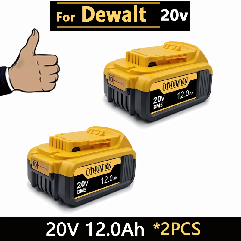 Nieuwe krachtige accu voor DEWALT 20v/60V batterijen DCB200 DCB205 DCB206 * accugereedschap 18V batterij 3AH 8AH 12AH 18AH accu's DCD805