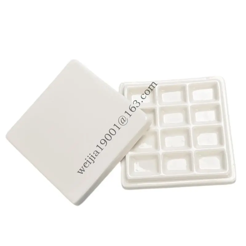 

12 Grids Ceramic Mixing Tray Watercolour Painting Palette Painting Supplies .H05A