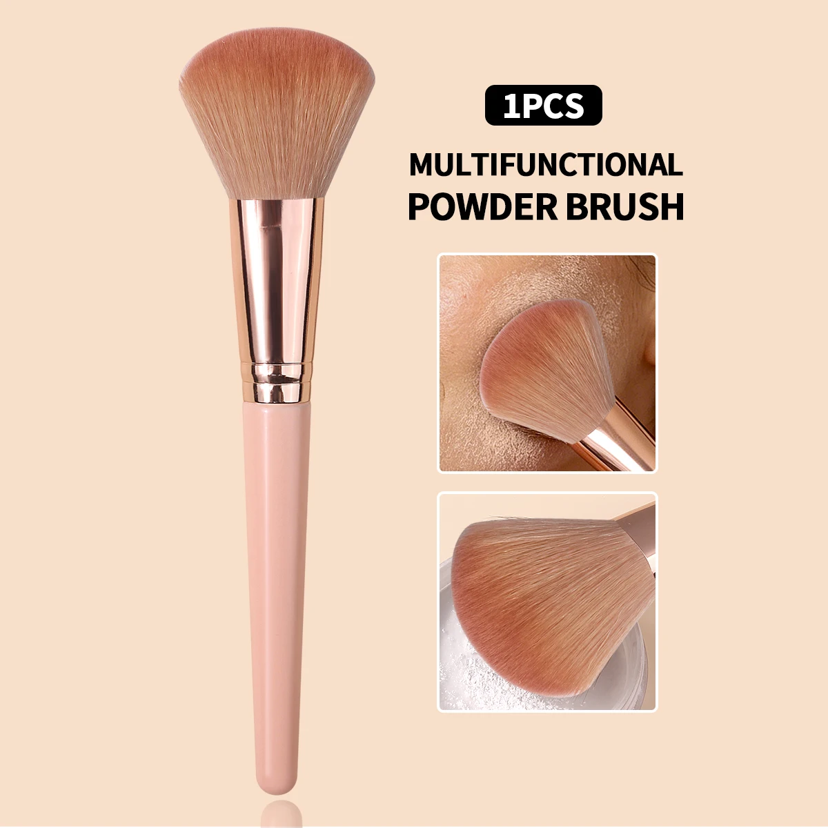 1Pc Large Size Multifunctional Powder Brush Soft Face Cosmetic Brush For Blush Setting Powder Makeup Tool