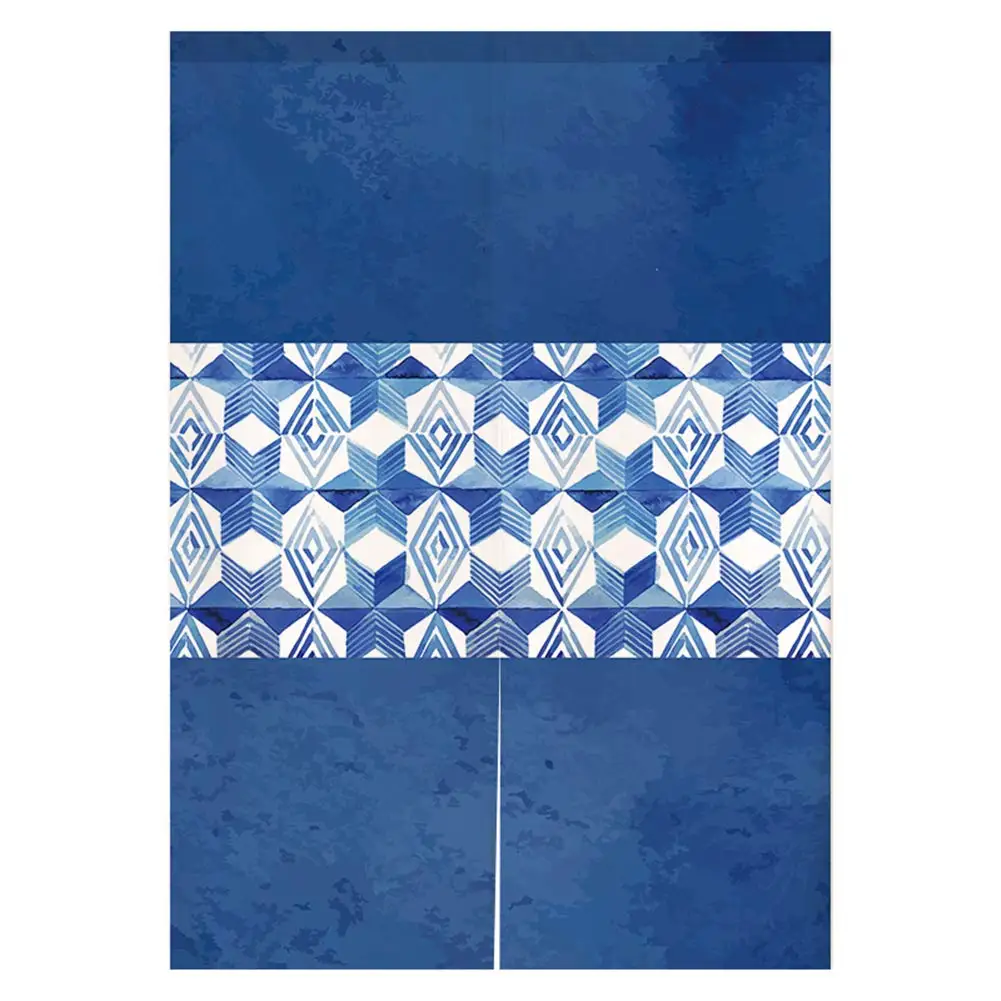 Japanese Indigo Noren Doorway Curtain Tapestry Tie Dye Pattern Door Curtain Rustic Boho Ethnic Room Divider Home Decoration