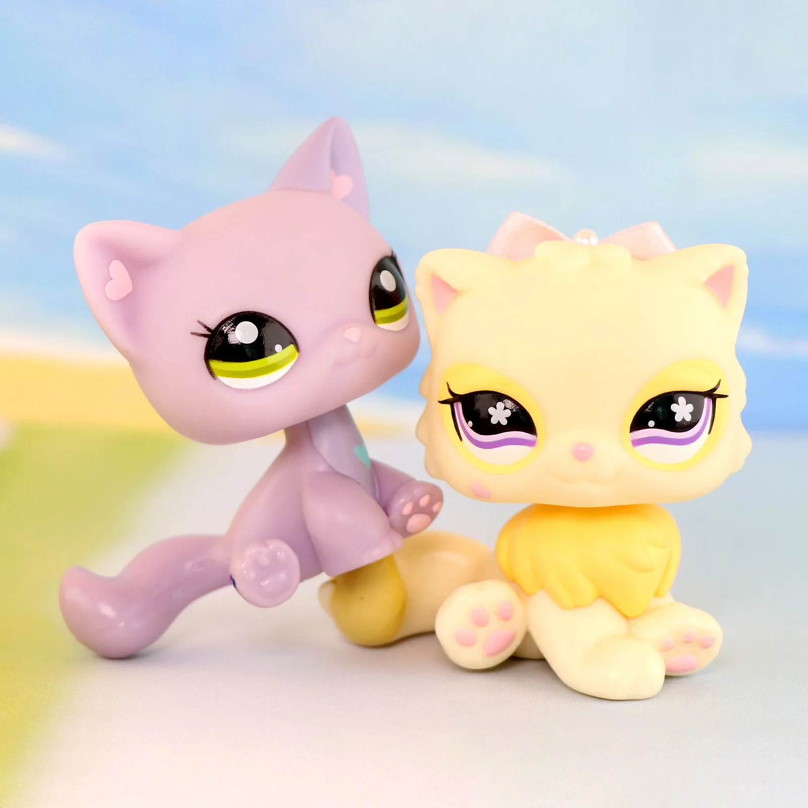 

﻿ 2pcs LPS Minilpsshop Pet Shop Rare Sitting Cat #1994 Persian Cat #763 Children's Toys Gifts for Boys and Girls Collectibles