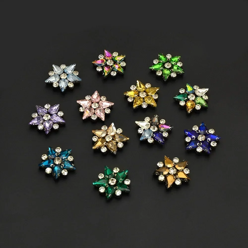 Stained Glass Rhinestone Handmade Five-pointed Star Cloth Sticker, Versatile Clothing, Bags, Shoes, Decorative Patches DIY