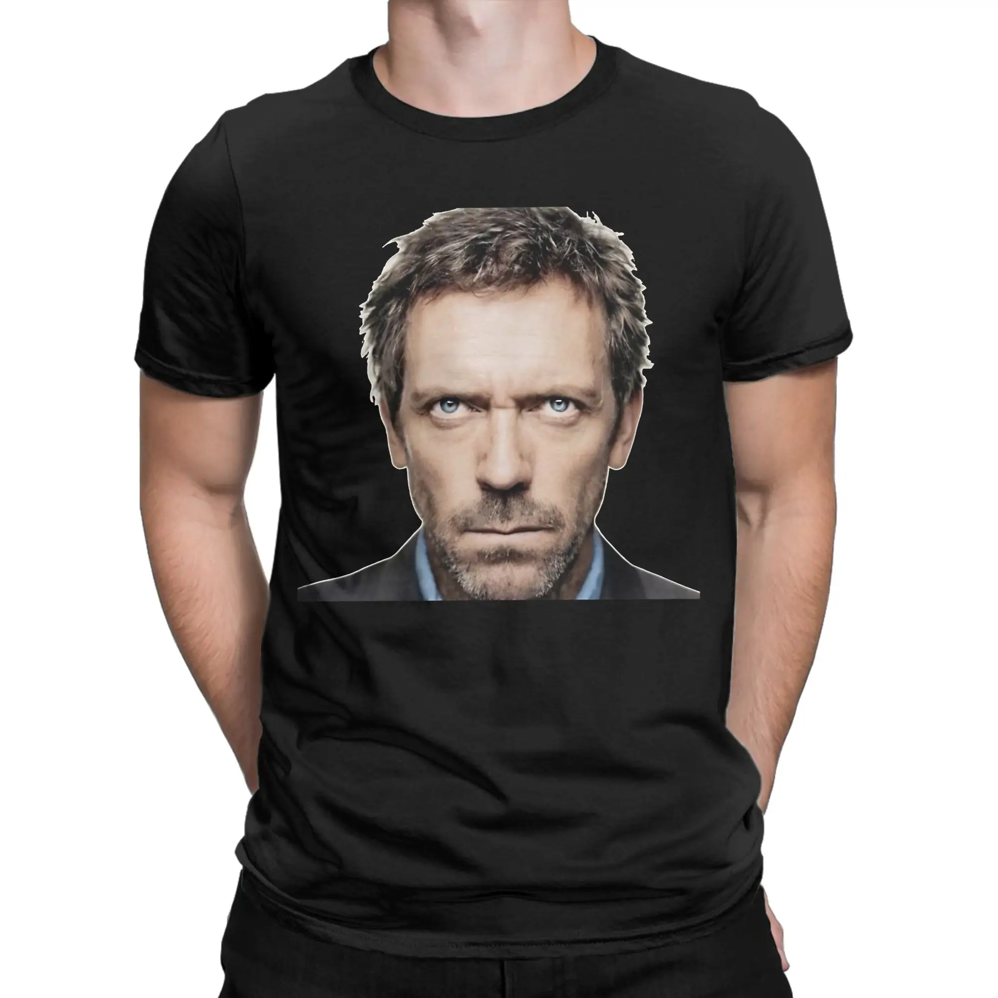 Dr Gregory House Simple Portrait T-Shirt Hippie T Shirts Short Sleeve Vintage Tshirt Beach Pure Cotton Crew Neck 5XL 6XL Clothes