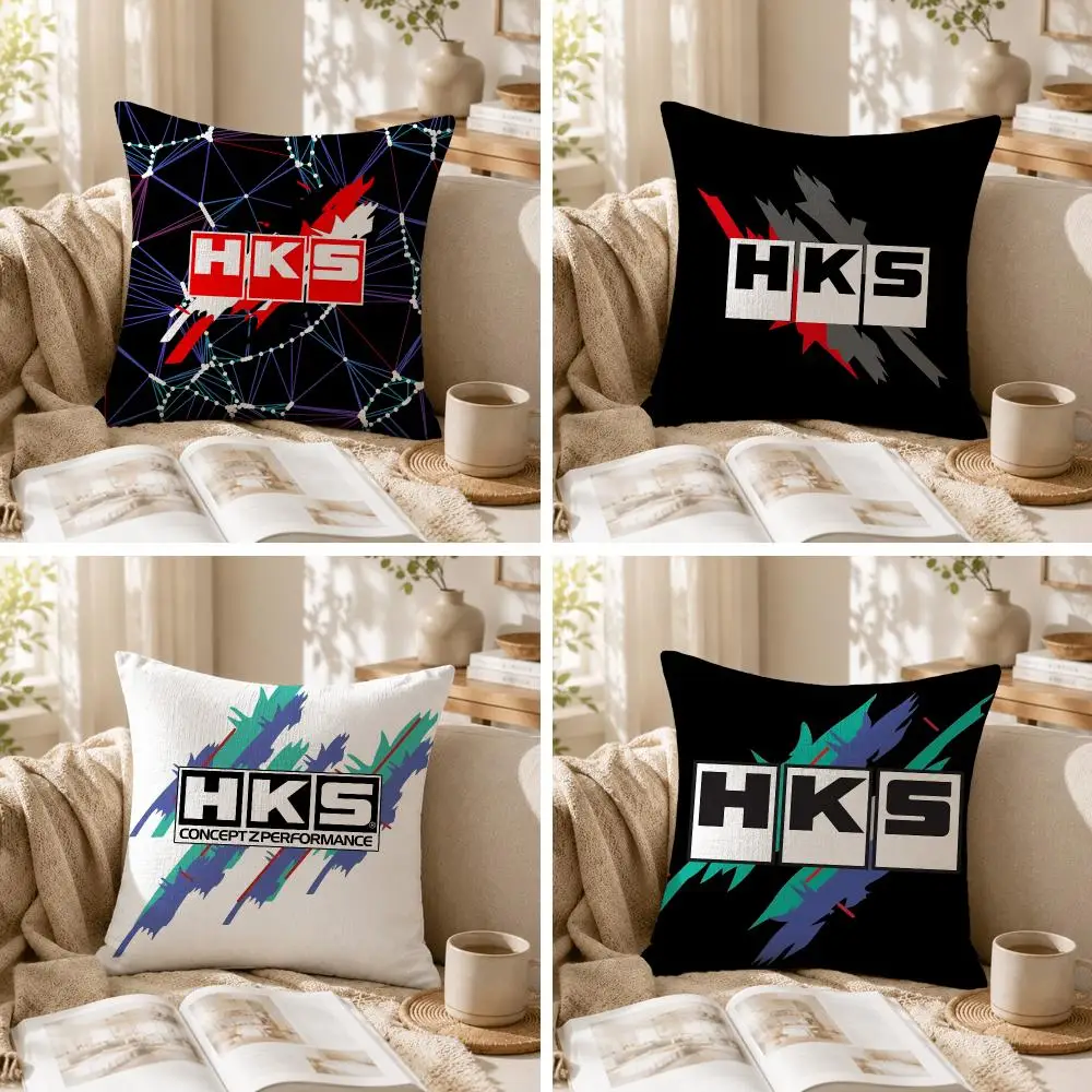 H-H-HKS Cool Luxury Cushion Cover Natural Linen Organic Fabric Double-Sided Printing Sofa Home Decor Gift Pillow Case