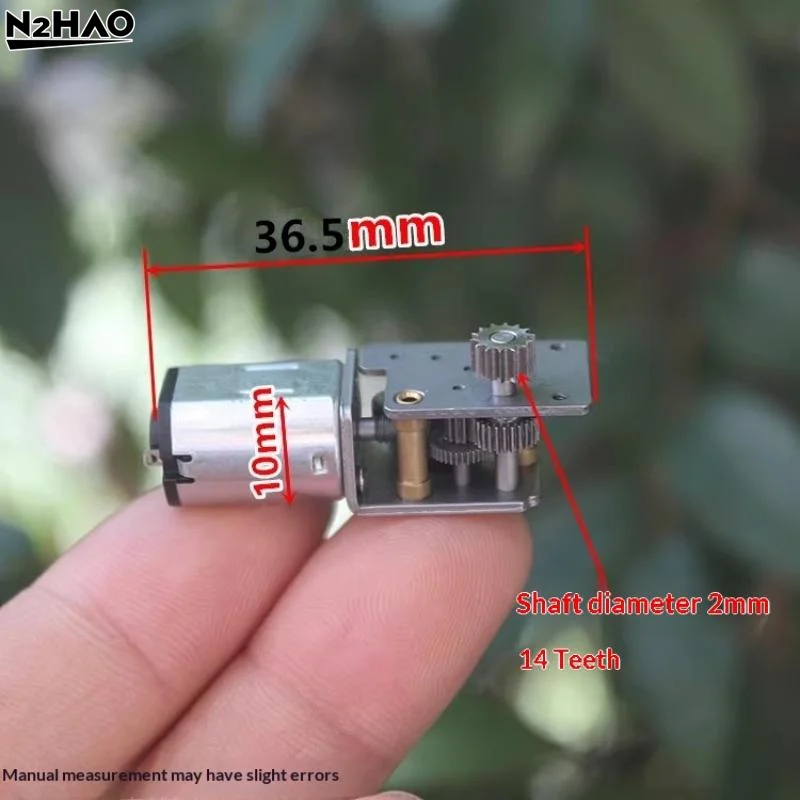 1Pcs DC 3V 3.7V 20RPM Slow Speed Metal Gearbox Engine Right Angle 14T Output Gear Shaft Mini N20 Gear Motor For 3D Printer Robot