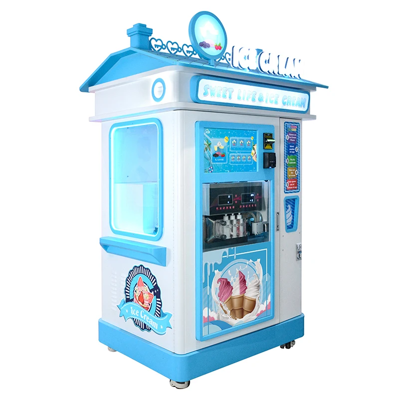 Coin Ice Cream Vending Machine Bulk Self-Service Soft Ice Cream Vending Machine Manufacturers