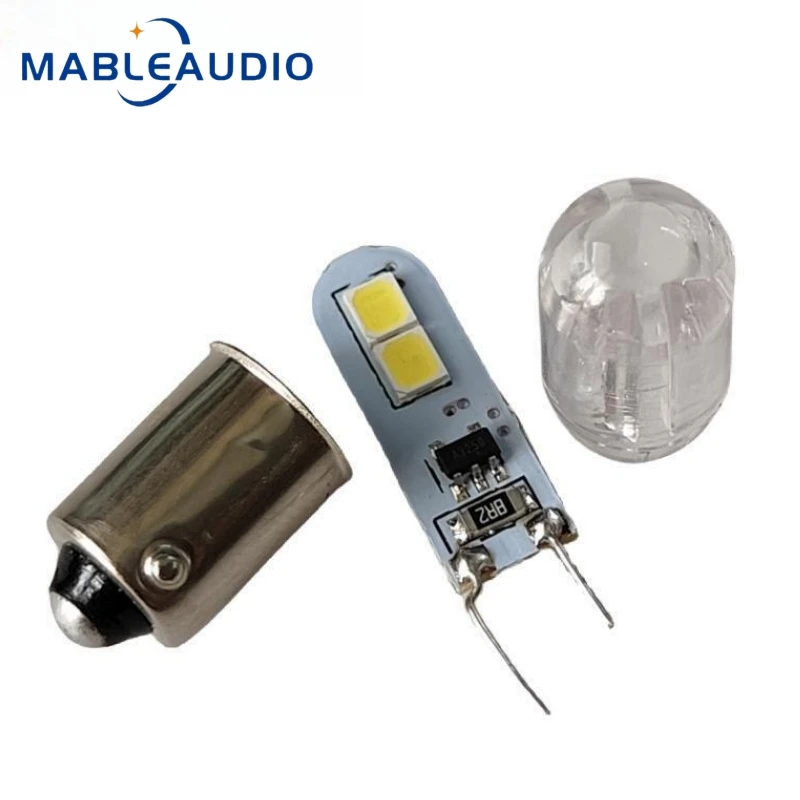 5 STKS 12 Volt/24 Volt Lamp BA9S SMD 2835 LED Lamp Audio Eindversterker Voeding LED Signaal indicator