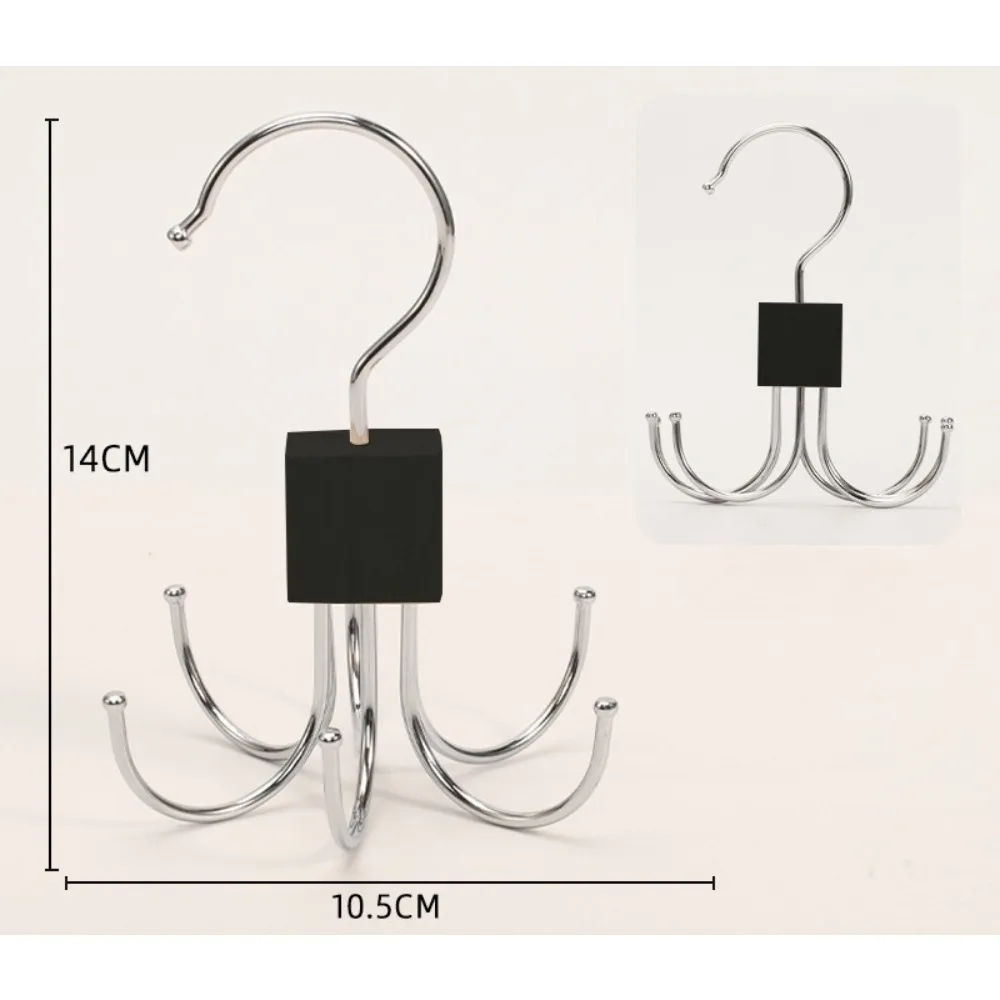 360 ° Rotating Storage Hook, Multi Claw Bag, Metal Strap Rack, Wooden Storage Rack, Home Wardrobe Accessories