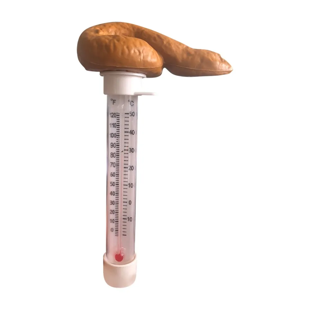 

Poop-Shaped Water Thermometer Hot Tub Novelty Fake Floating Poop Pools Thermometer Floating Poop Prank Pool