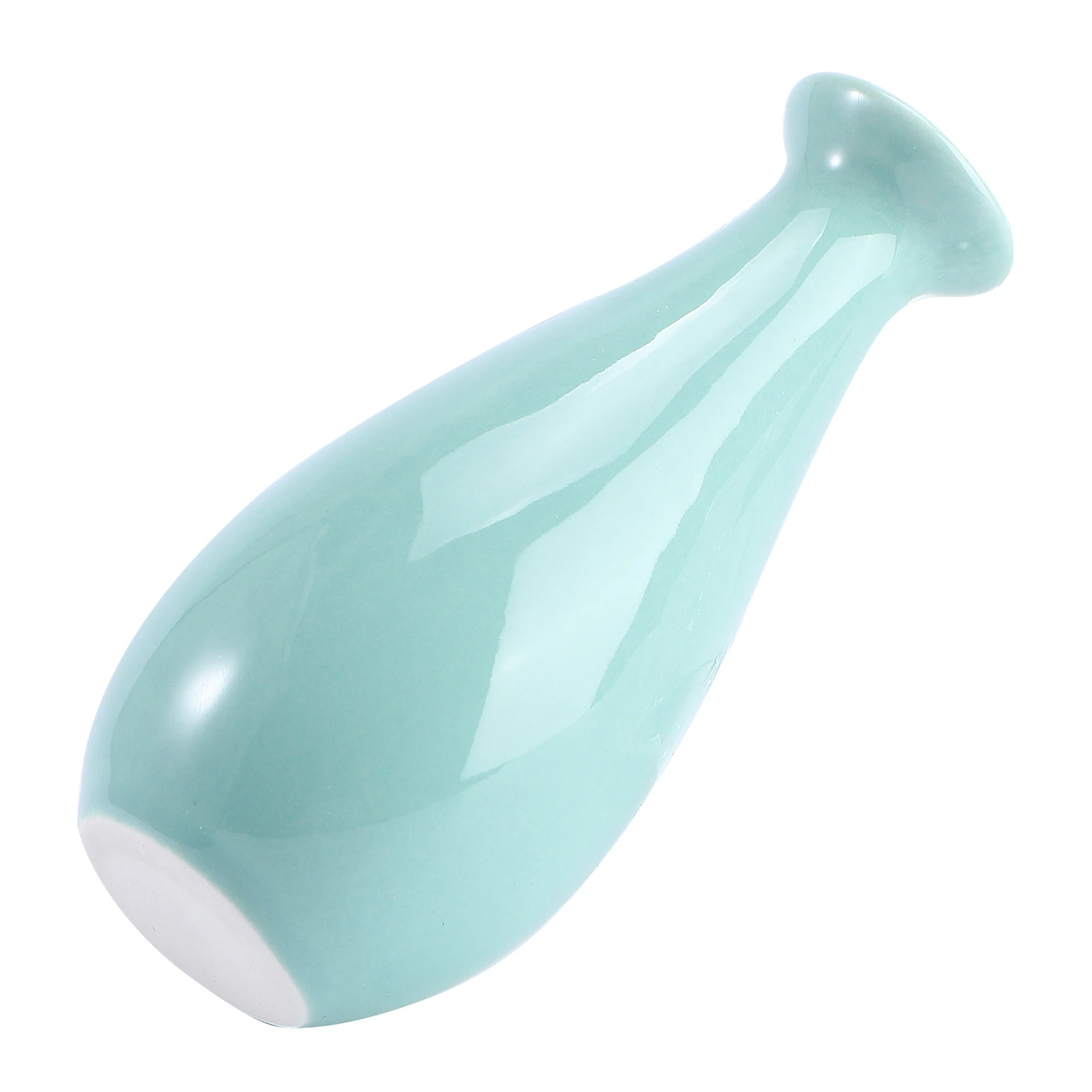 

Ceramic Vase Flower Mini Porcelain Small Vases Dining Table Decorative Office Blue