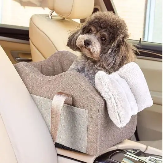 

Car Pet Dog Bed Safety Controller Box Pet Nest Cushion Handrest Box Winter Dog Bed for Car Vehicles Pet Supplies