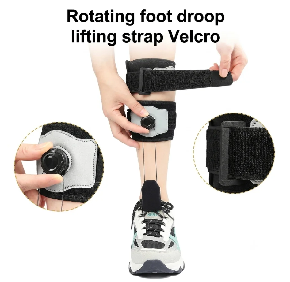Rotating Foot Droop Lifting Strap with Velcro Pressure Adjustable Strap Movement Assistance for Eversion
