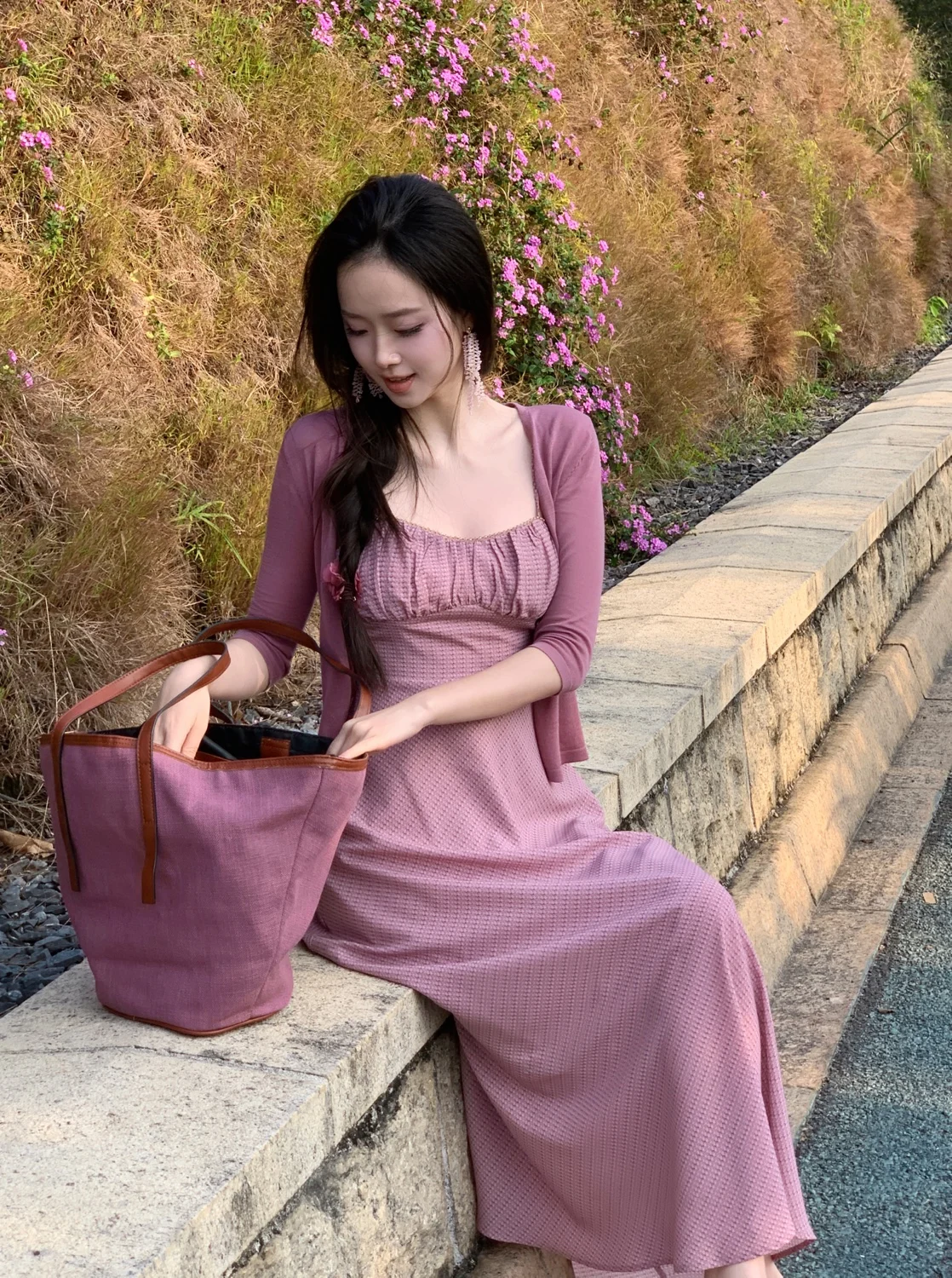 

Soft Skin-Friendly Slimming Knitted Open Cardigan Thin Air Conditioning awl Summer Gentle Sle Chapter Honey Sugar