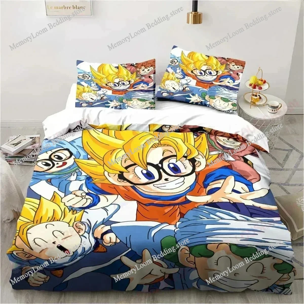 3D Print Cartoon DR S-Slump Arale Bedding Set Sheet King Twin Double Child Bedding Set Mircofiber or Polyester Duvet Cover Set