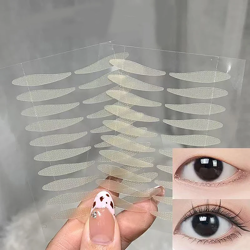 72-256Pcs Self-Adhesive Invisible Double Eyelid Stickers - Waterproof Fiber Lace For Women Eye Makeup Eyelid Accessory