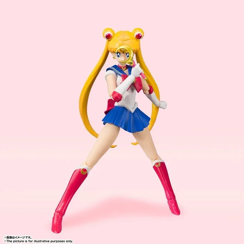 Bandai S.H.Figuarts Sailor Moon animación Color figuras de Anime colección de figuras de acción kit de modelos de ensamblaje regalo juguetes para niños