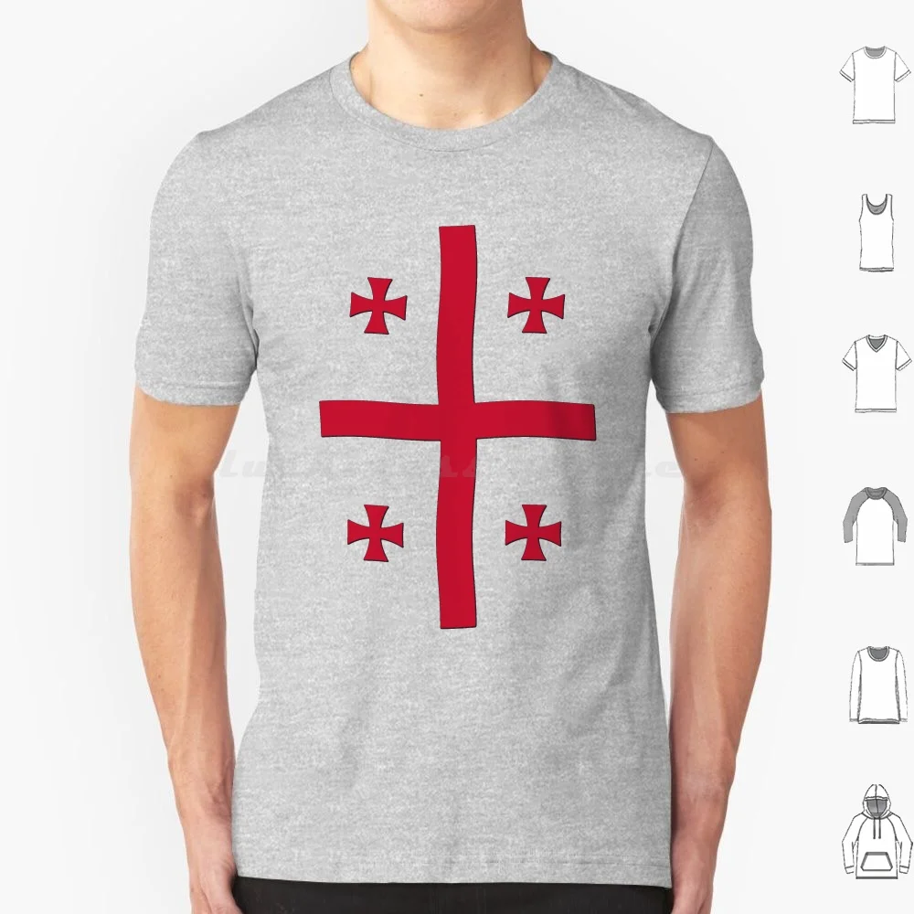 Georgian Flag , Republic Of Georgia Flag , Georgian T Shirt Big Size 100% Cotton Georgia Georgian Flag Sakartvelo Kartuli