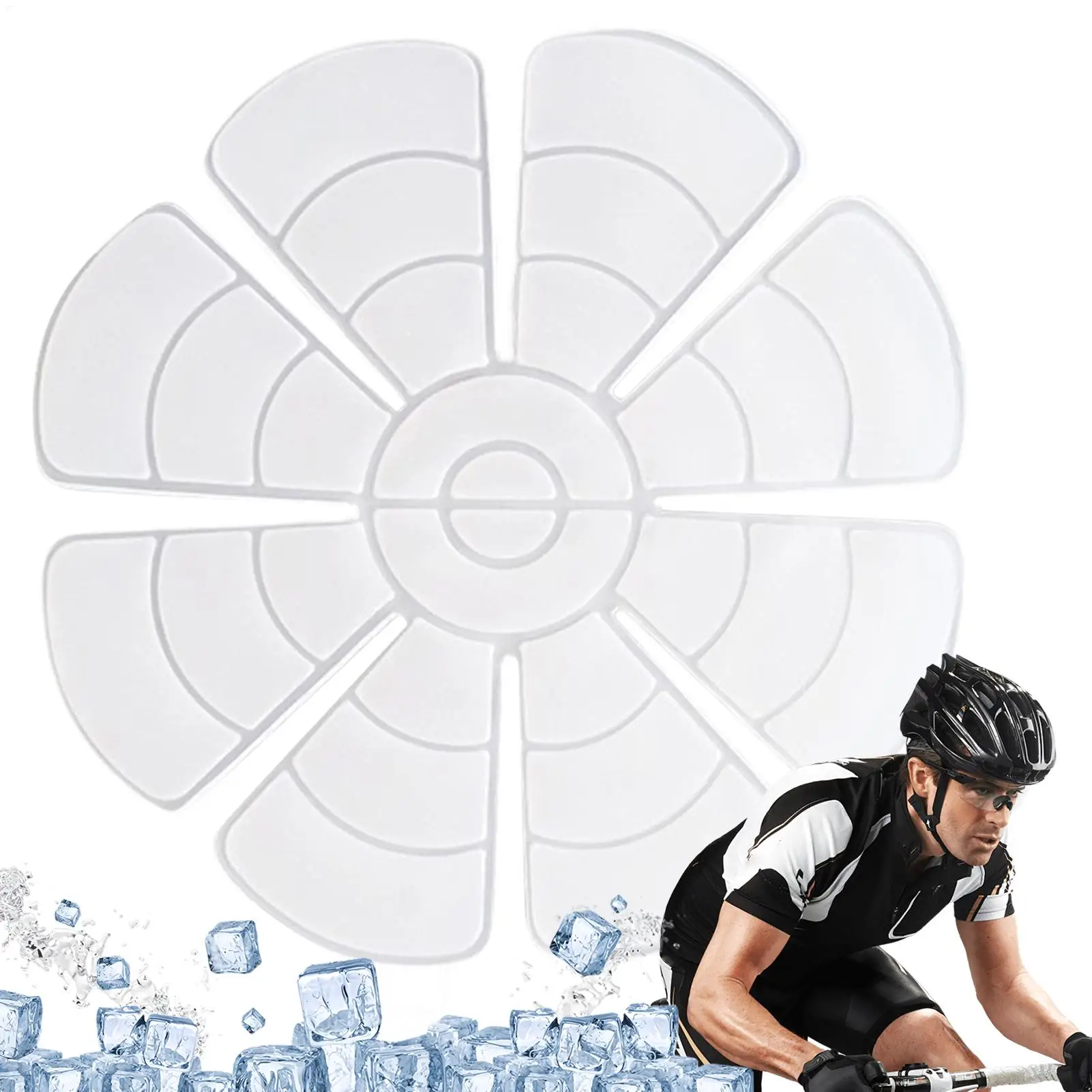 

Reusable Helmet Cooling Pad for Outdoor Cycling Sports Cool Catcher Ice Pack Hard Hat Cooling Pad Soothing Ice for Head