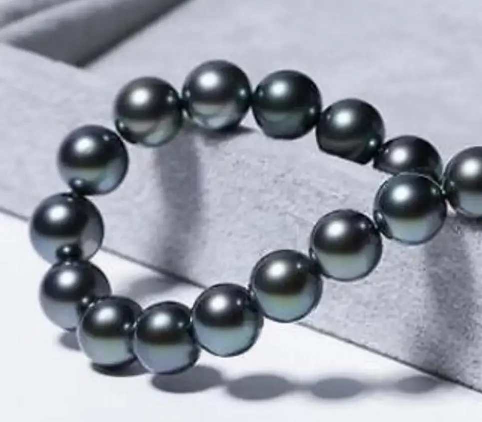 

Модные украшения ОГРОМНОЕ ОЖЕРЕЛЬЕ 18 ДЮЙМОВ 9-10 ММ 100% ТАИТЯНСКИЙ НАСТОЯЩИЙ ЧЕРНЫЙ ИДЕАЛЬНЫЙ КРУГЛЫЙ ЖЕМЧУГ AAA