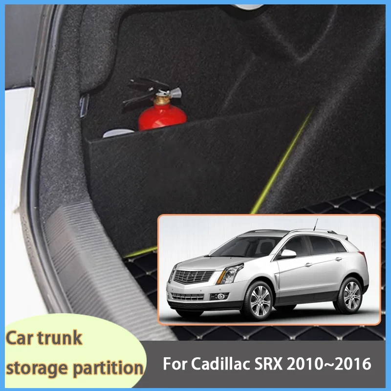 

For Cadillac SRX 2010~2016 2015 Car Organizer Thickening Trunk Side Partition Trunk Interior Storage Box Parts