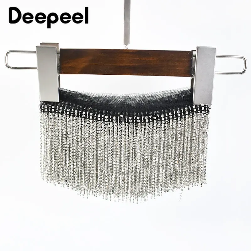 1 stocznia 9cm Rhinestone Fringe Tassel brokat koronki wykończenia wyszywana kryształkami aplikacja kurtka sukienka wstążka dekoracyjna akcesoria do