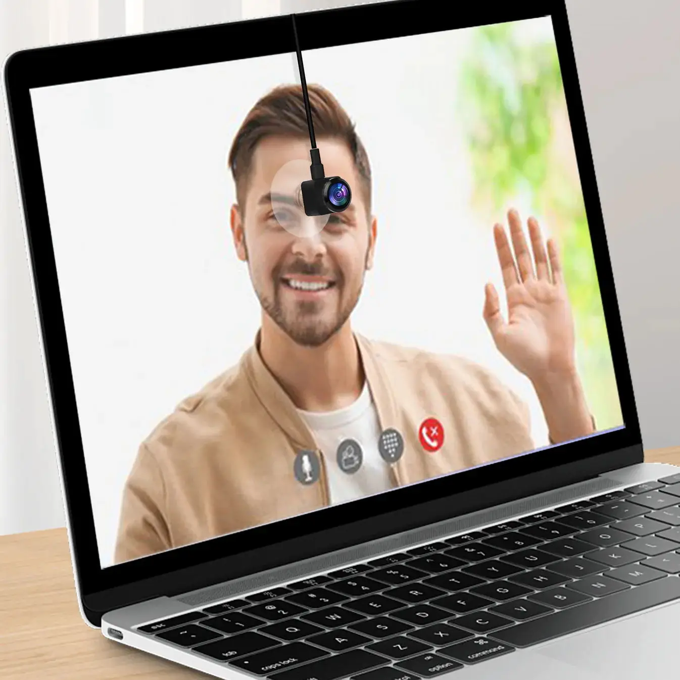 Auge zu Kamera Webcam 4k mit Saugnapf im mittleren Bildschirm befestigt 8mp 5mp Zoomobjektiv