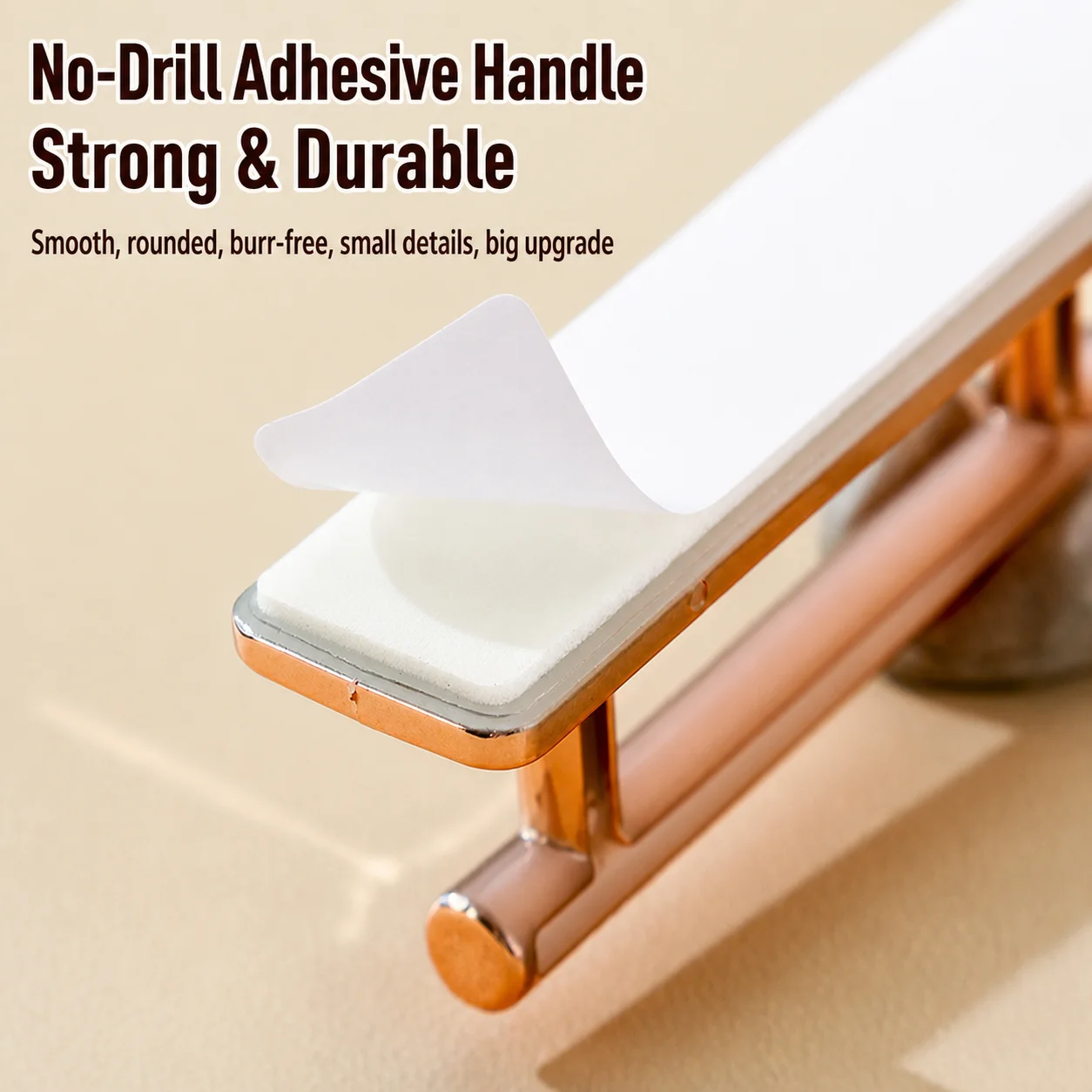 Glass Window Handle Self-Adhesive Thickened Pp Handle Sliding Door Handle Smooth For Glass Window Wardrobe Double Door